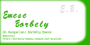 emese borbely business card